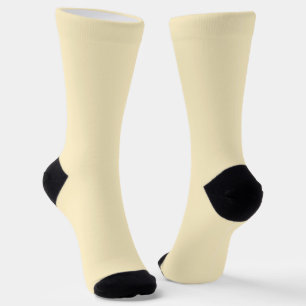 Chaussette Coupe de beurre pâle Couleur uni jaune