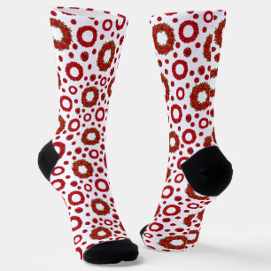 Chaussette Couronne de roses en polka pour les amoureux de ro