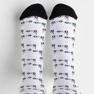 Chaussette Course de voitures Motif de course rétro