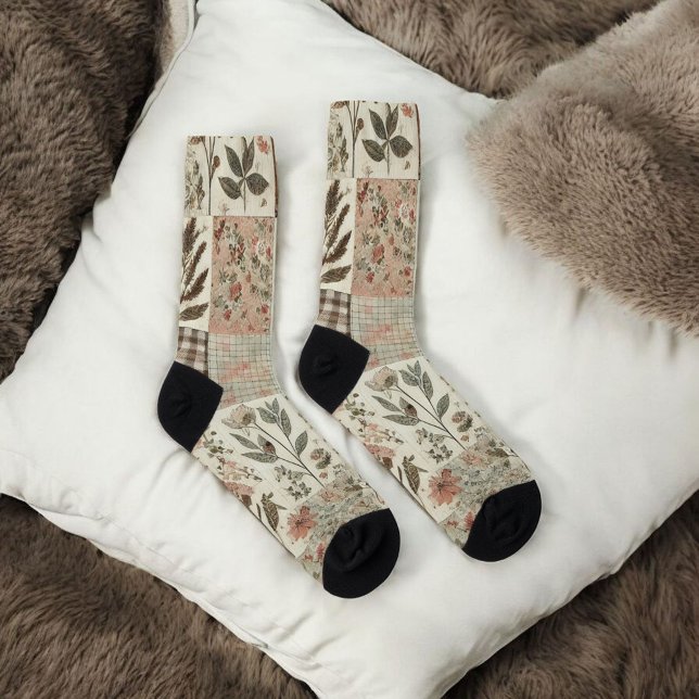 Chaussette Couvre-dorures vert et rose, couette à courtepoint (Créateur téléchargé)