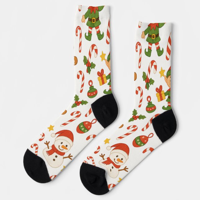 Chaussette Cozy Christmas Socks | Festive Holiday Socks  (Gauche)
