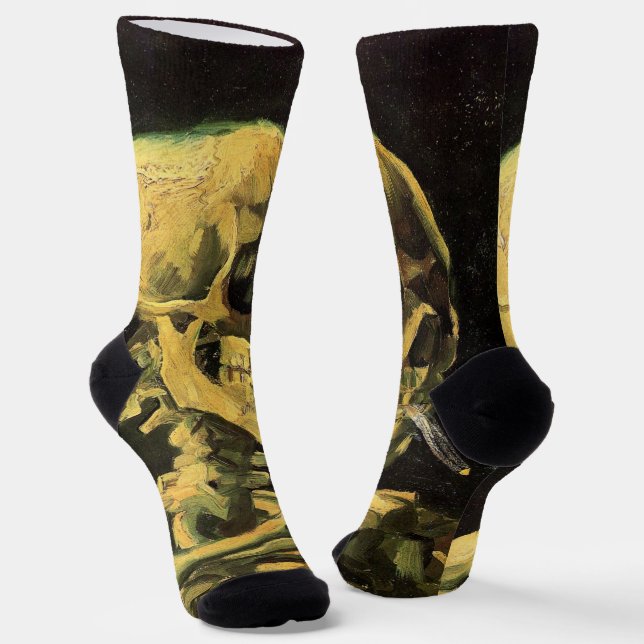 Chaussette Crâne avec cigarette allumée de Vincent van Gogh (Angulaire)