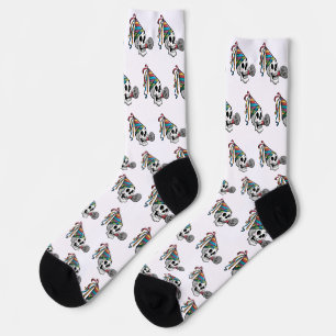 Chaussette Crâne de fête coloré