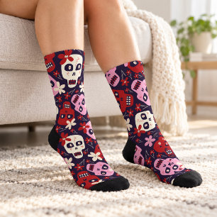 Chaussette Crâne Halloween