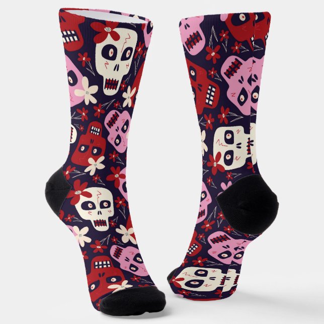 Chaussette Crâne Halloween (Angulaire)