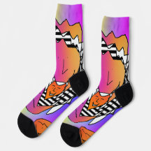 Crazy Quirky Visages Chaussettes d'équipage