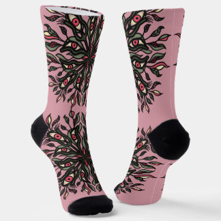 Chaussette Crazy rose sorcière déplaisante nature chaussettes