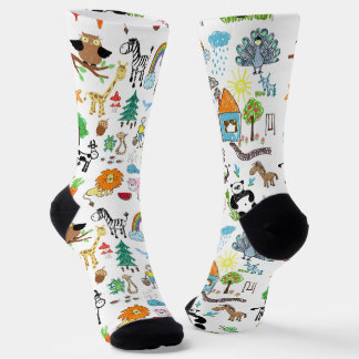 Chaussette Create Your Own Custom Children drawings Cute