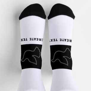 Chaussette Créer un Texte Oiseau Voler Imprimé Paix Amour De