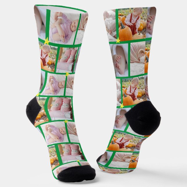 Chaussette Créez vos propres chaussettes Crew à collage de 5  (Angulaire)