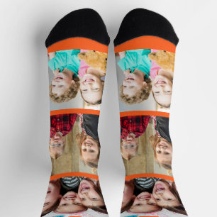Chaussette Créez votre propre collage photo en ligne néon ora