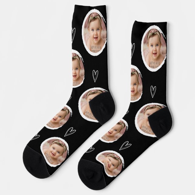 Chaussette Créez Votre Propre Photo Unique (Gauche)