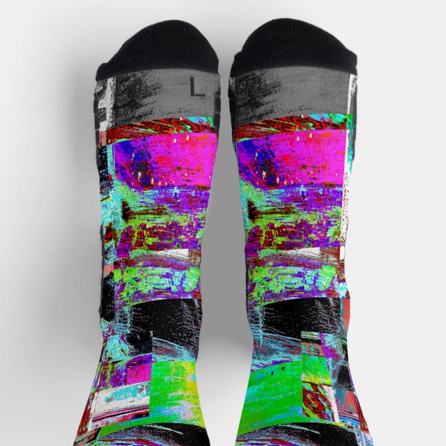 Chaussette Crew Socks – Abstract Grid (Haut)