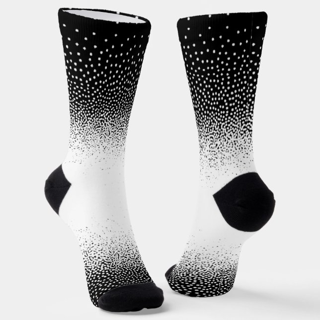 Chaussette Crew Socks blanco y negro granulado (Angulaire)