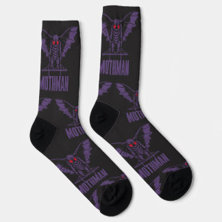 Chaussette Crew Socks mothman pattern purple