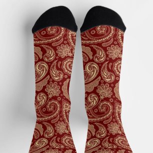 Chaussette Crimson Red Paisley