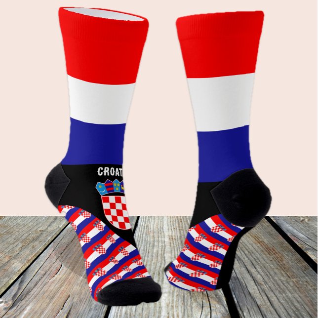 Chaussette Croatie, mode, drapeau croate, patriotique (Créateur téléchargé)