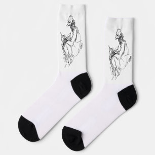 Chaussette Croquis des toxicomanes Abstraits