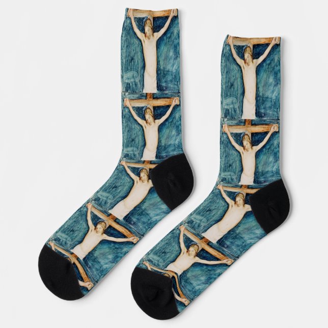 Chaussette Crucifixion du Retable dans l'Eglise (Gauche)