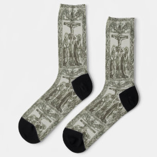 Chaussette Crucifixion médiévale de Jésus-Christ