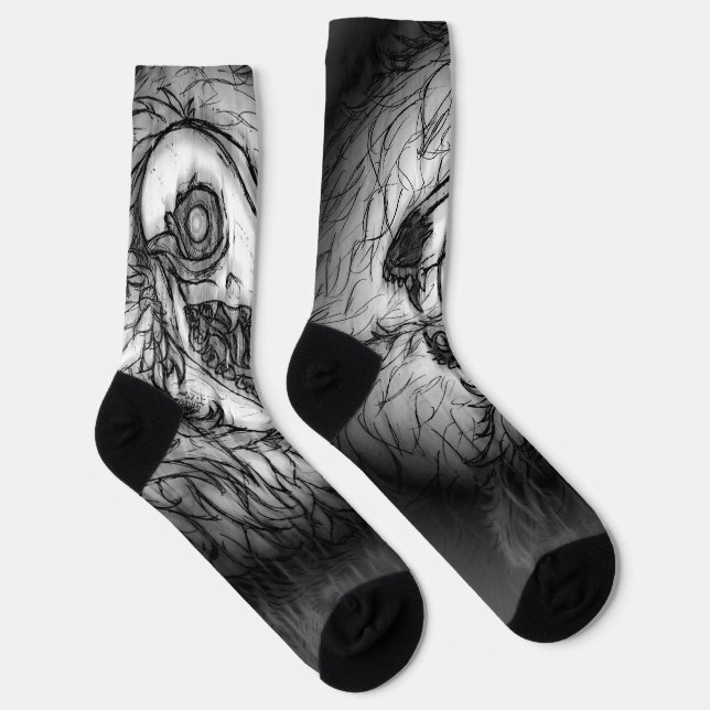 Chaussette Cryptid : Croquis de Wasset de neige (Droite)