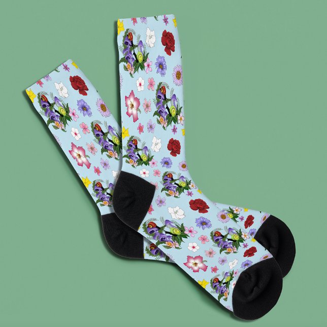 Chaussette Cuban Snails Purple Mushrooms (Créateur téléchargé)