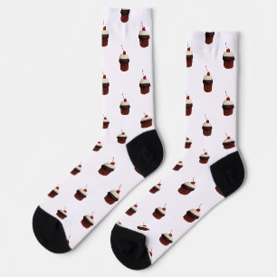 Chaussette Cupcake avec cerise sur le Motif supérieur