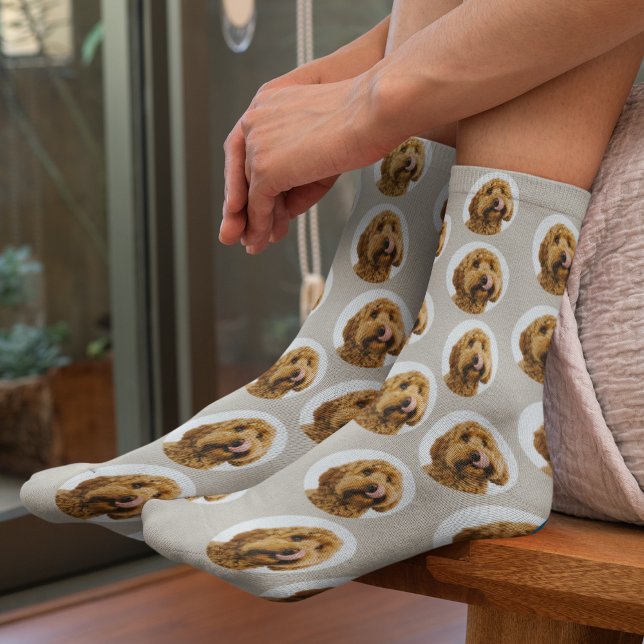 Chaussette Custom Dog Photo | Personalized Pet Face (Créateur téléchargé)