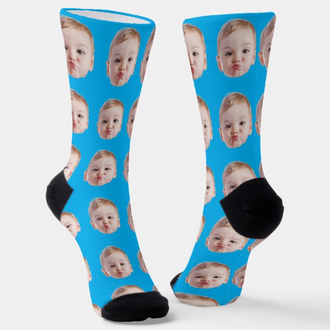 Chaussette Custom Face Socks Personalized Photo Picture Socks (Angulaire)