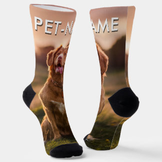 Chaussette Custom Photo With Your Pet Dog Name Picture On
