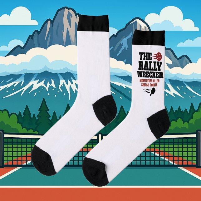 Chaussette Custom Pickleball Rally Wrecker Crew Socks (PICKLEBALL SOCKS)