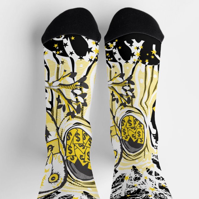 Chaussette Custom Sustainable Premium Crew Sock – Urban Tree  (Haut)