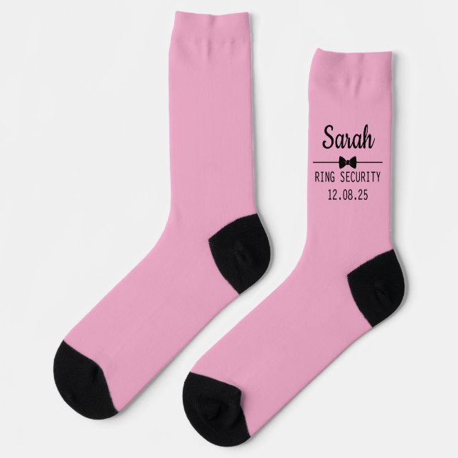 Chaussette  Custom Wedding Socks with Name and Wedding Date (Gauche)