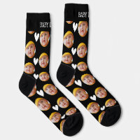 Cute Baby Face Nouveau Père Chaussettes Photo