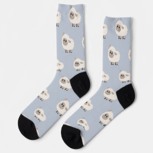 Chaussette Cute cartoon Sheep pattern in blue