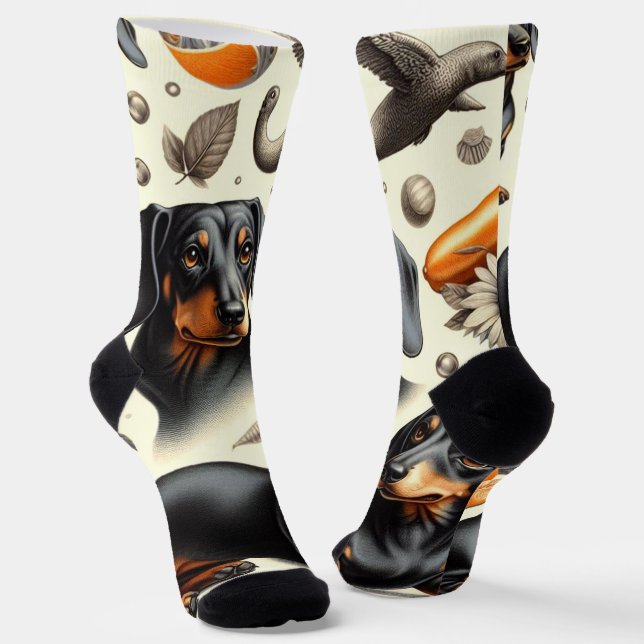 Chaussette Cute Dachshund Motif (Angulaire)