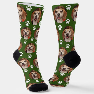 Chaussette Cute Dark Green Animaux de compagnie Photo & Empre