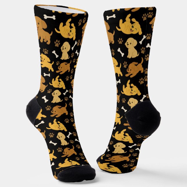 Chaussette Cute Dog Pattern (Angulaire)