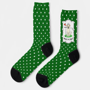 Chaussette Cute Golf Yellow Labrador Retriever Chien
