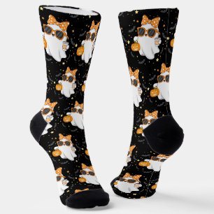 Chaussette Cute Halloween Ghost Citrouille épice personnalisé