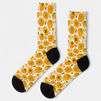 Chaussette Cute Hand-Drawn Persimmons Seamless Pattern