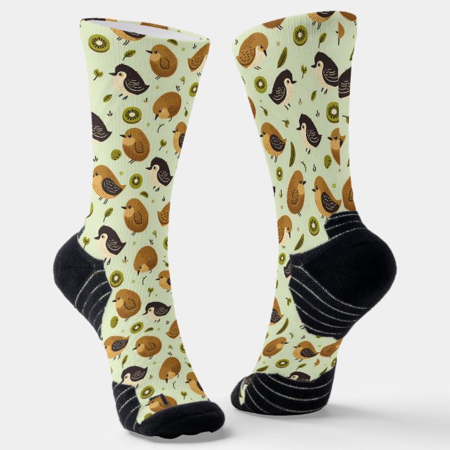 Chaussette Cute Kiwi Birds Motif (Angulaire)