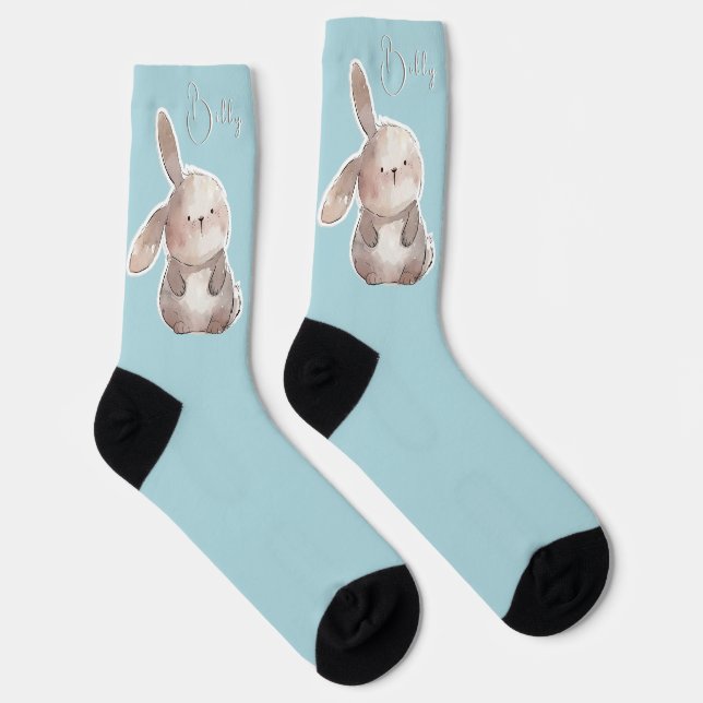 Chaussette Cute lapin 2, personnalisé (Droite)