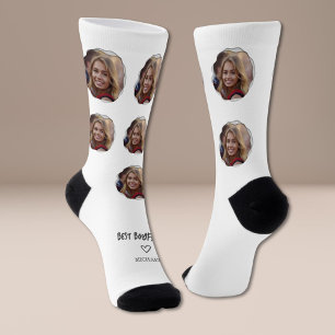 Chaussette Cute Meilleur ami photo Coeur