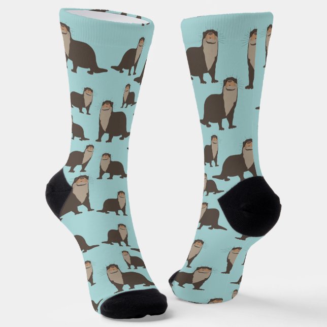 Chaussette Cute Otter Illustration Pattern (Angulaire)