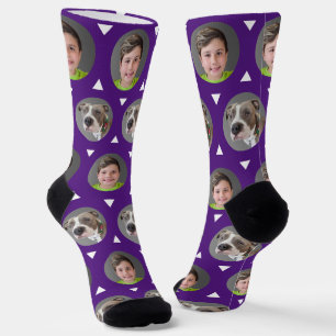 Chaussette Cute Royal Purple Animaux de compagnie Photo Enfan