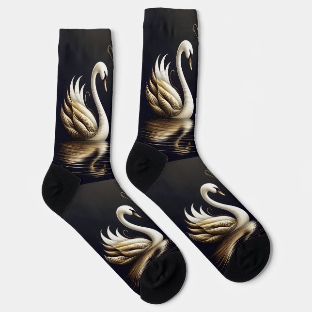 Chaussette cygnes à cœur d'or (Droite)