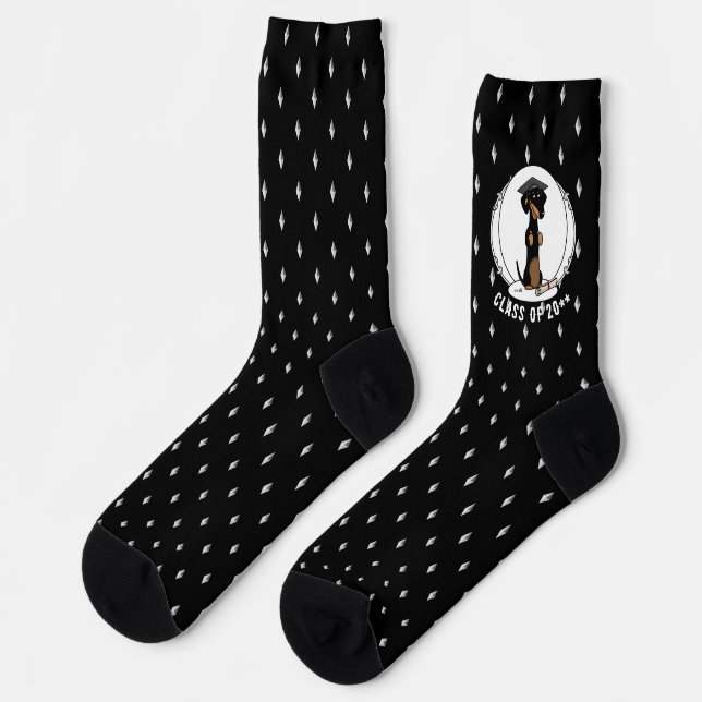 Chaussette Dachshund (noir et bronzé) - chien mignon (Gauche)