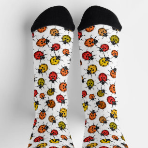 Chaussette Dames colorées sur fond blanc