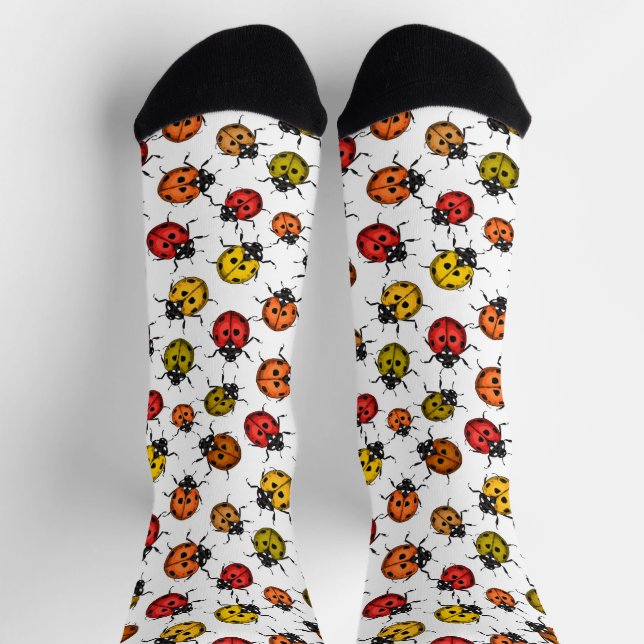 Chaussette Dames colorées sur fond blanc (Haut)